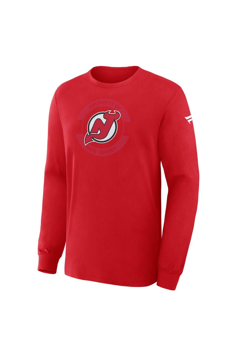 Men's Fanatics Red New Jersey Devils Authentic Pro Property Of Practice Long Sleeve T-Shirt, Alternate, color, Red