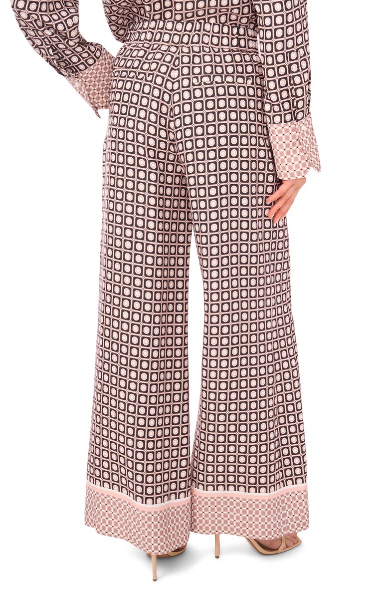 Ted Baker Maya Geo Print Wide Leg Pants, Alternate, color, Blushing