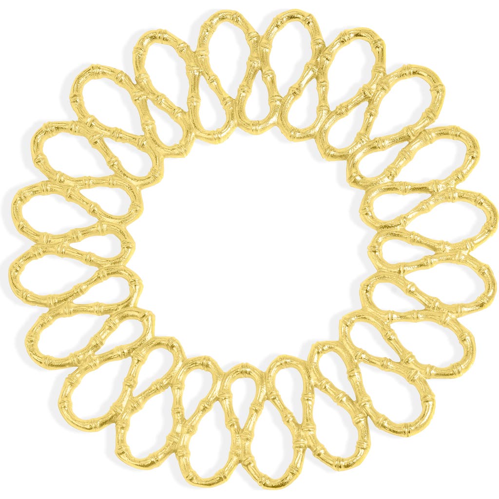 Tiramisu Luxe Loop Charger Plate In Gold