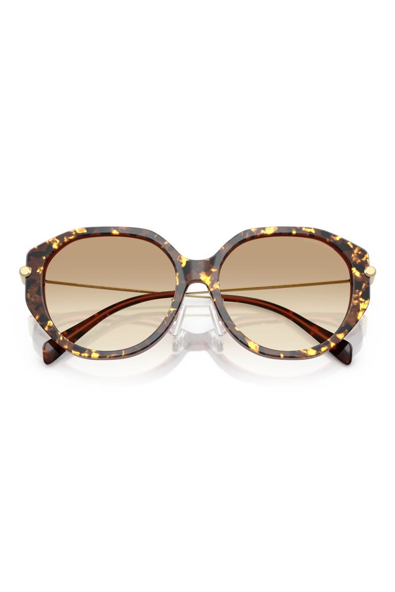 Jinan 56mm Gradient Irregular Sunglasses, Alternate, color, BROWN PEARLIZED TORTOISE