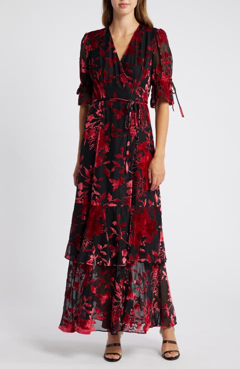 Floral Pattern Wrap Dress (Regular & Plus)