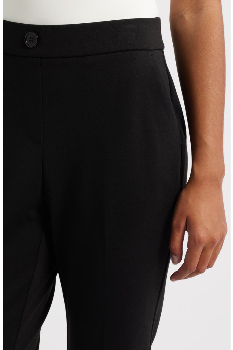 Faux Fly Straight Leg Pants, Alternate, color, ANNE BLACK