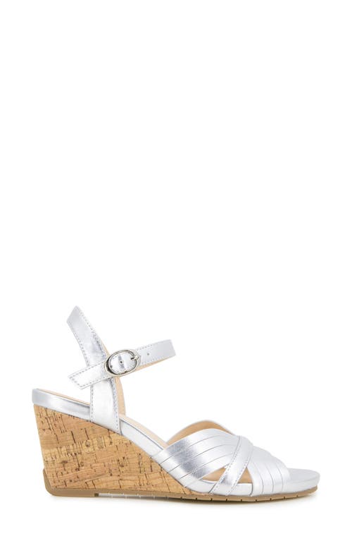 Reaction Kenneth Cole Gomi Wedge Sandal In Silver