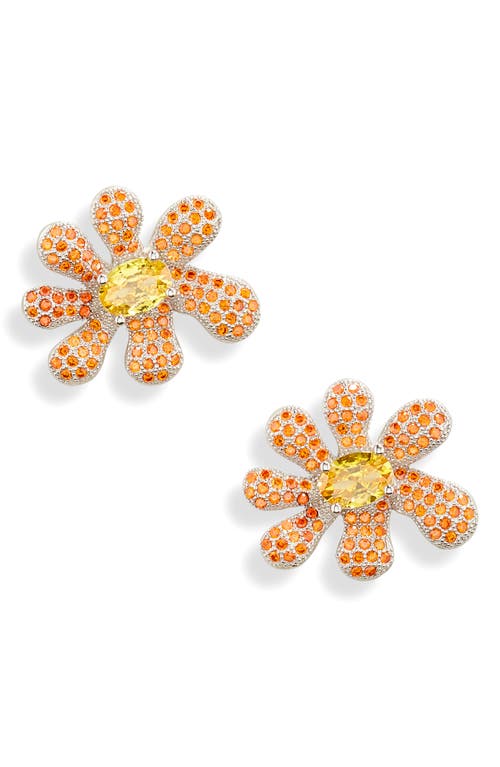 Collina Strada Squashed Blossom Earrings in Topaz Pave 