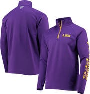 Columbia Men's Columbia Purple LSU Tigers Terminal Tackle Fleece Raglan Omni-Shade Quarter-Zip Jacket