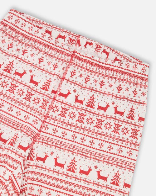 Deux Par Deux Adult Men Organic Cotton Two-piece Pajama Set In Red