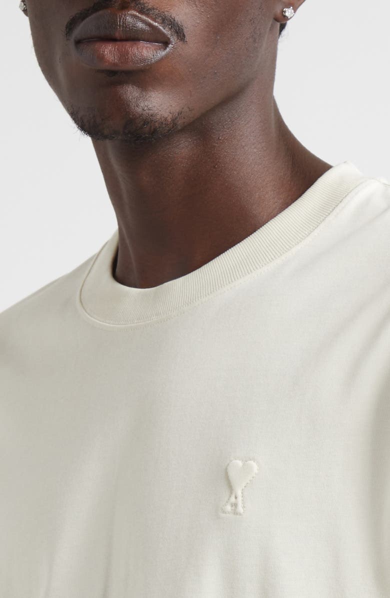 AMI PARIS Ami de Coeur Cotton T-Shirt, Alternate, color, Ivoire