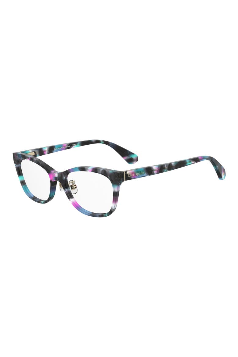 posi 53mm cat eye optical glasses, Alternate, color, GREEN PINK HAVANA