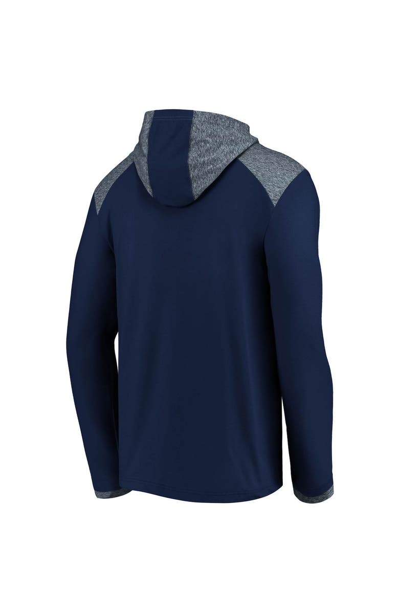 FANATICS Men's Fanatics Branded Navy New Orleans Pelicans Iconic Stealth Marble Blocked Pullover Hoodie, Alternate, color,