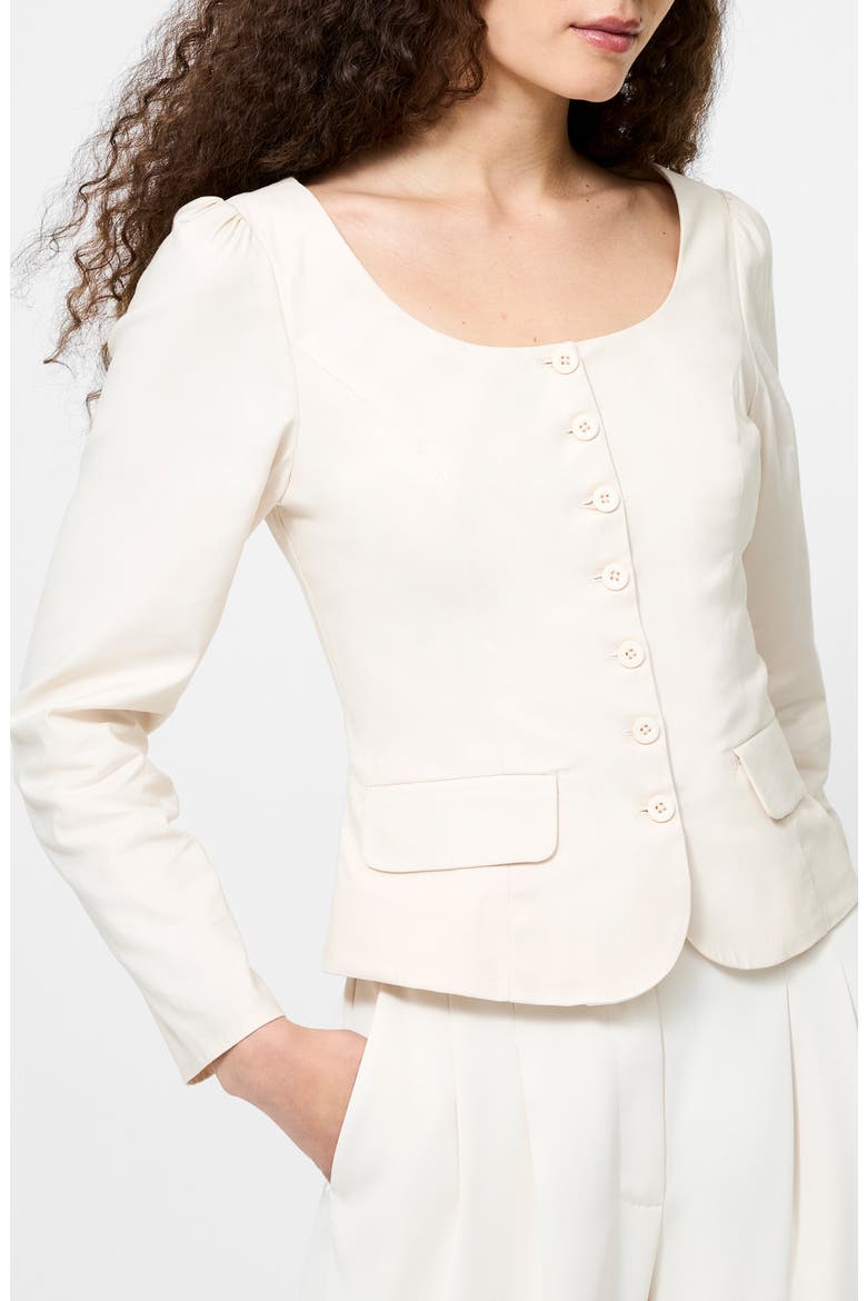 Inga 2-Pocket Button-Up Shirt, Main, color, PORCELAIN CREAM