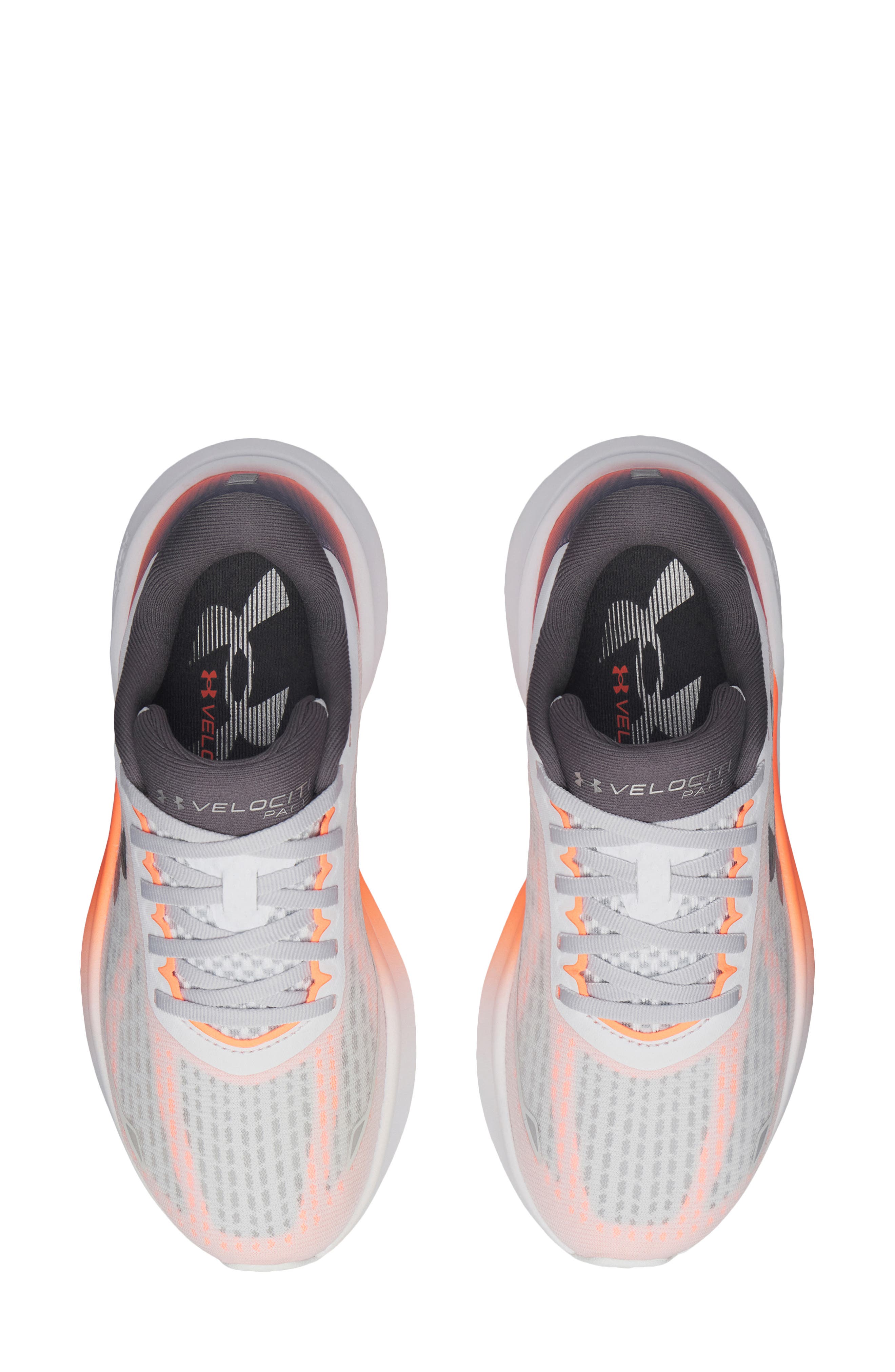 UA Velociti Pace Running Shoe, Alternate, color, DISTANT GRAY / TANGERINE