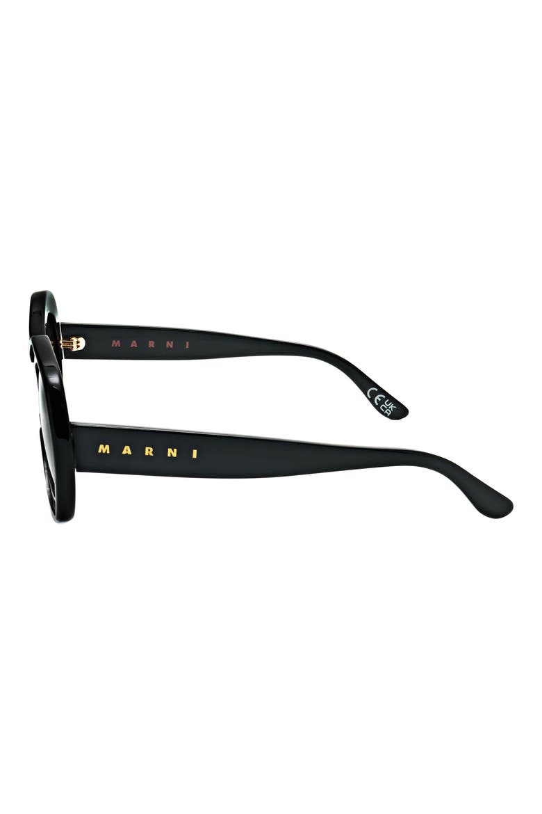 54mm Round Sunglasses, Alternate, color, BLACK / GREY