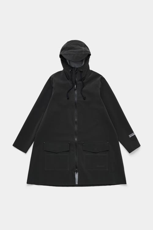 Stutterheim Mosebacke Patch Raincoat In Black