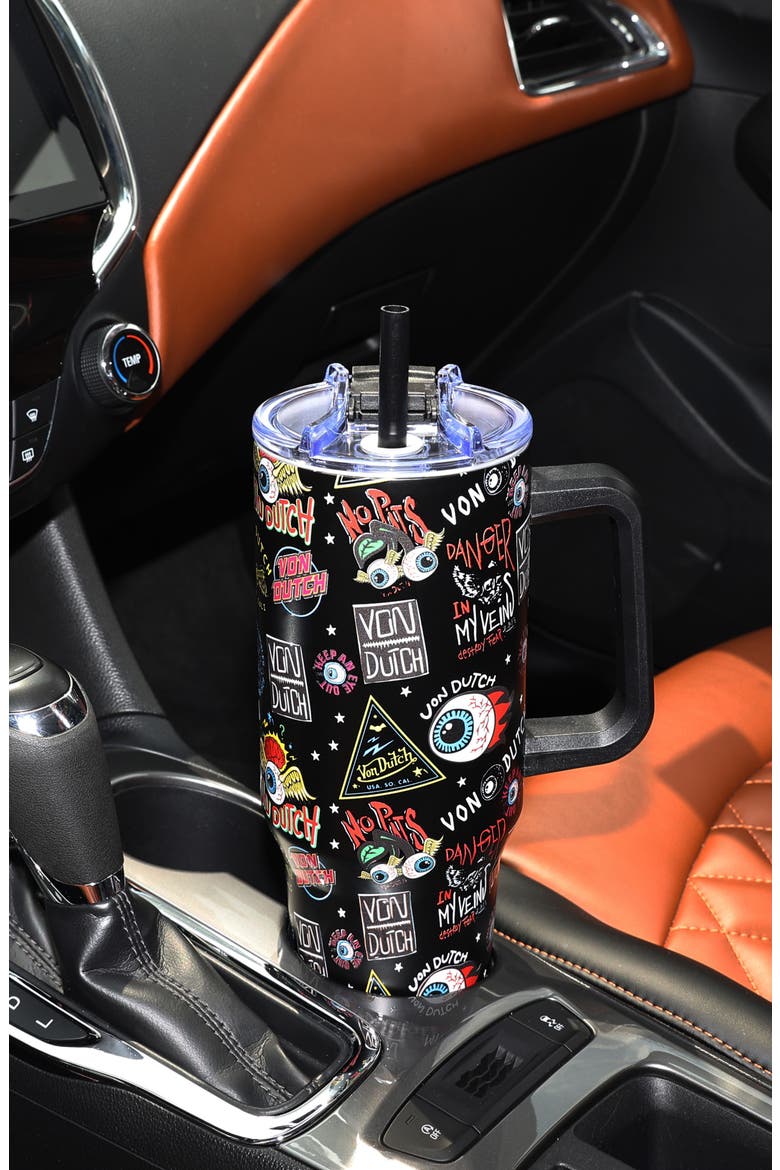 40oz Double Walled Insulated Stainless Steel Tumbler, Alternate, color, Black Jax
