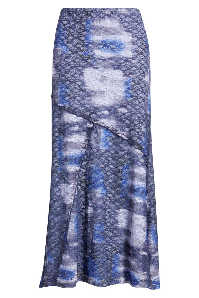 Lace A-Line Maxi Skirt, Alternate, color, MIDNIGHT