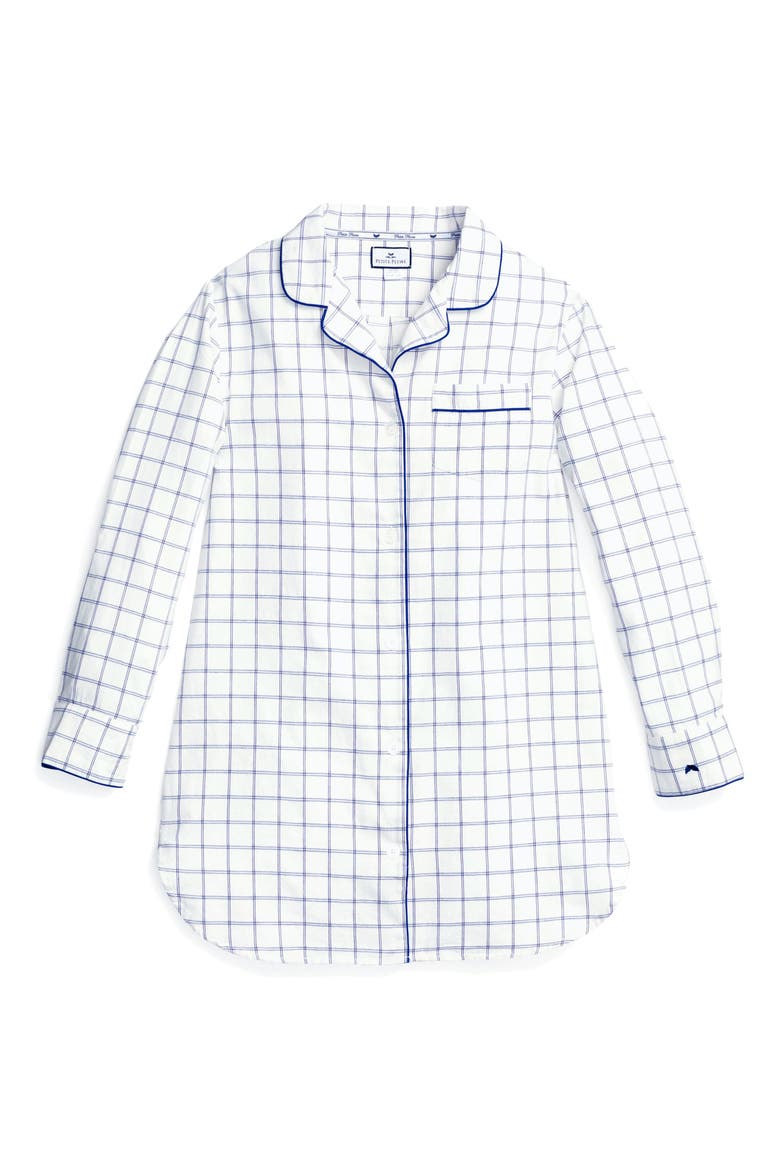 Nantucket Tattersall Nightshirt, Alternate, color, WHITE