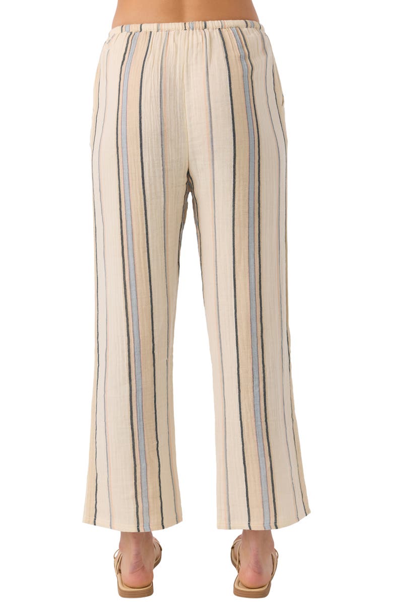 O'Neill Brenda Stripe Cotton Gauze Wide Leg Pants, Alternate, color, 