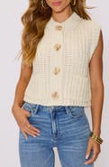 VICI Collection Daphne Hammered Button Sweater Vest