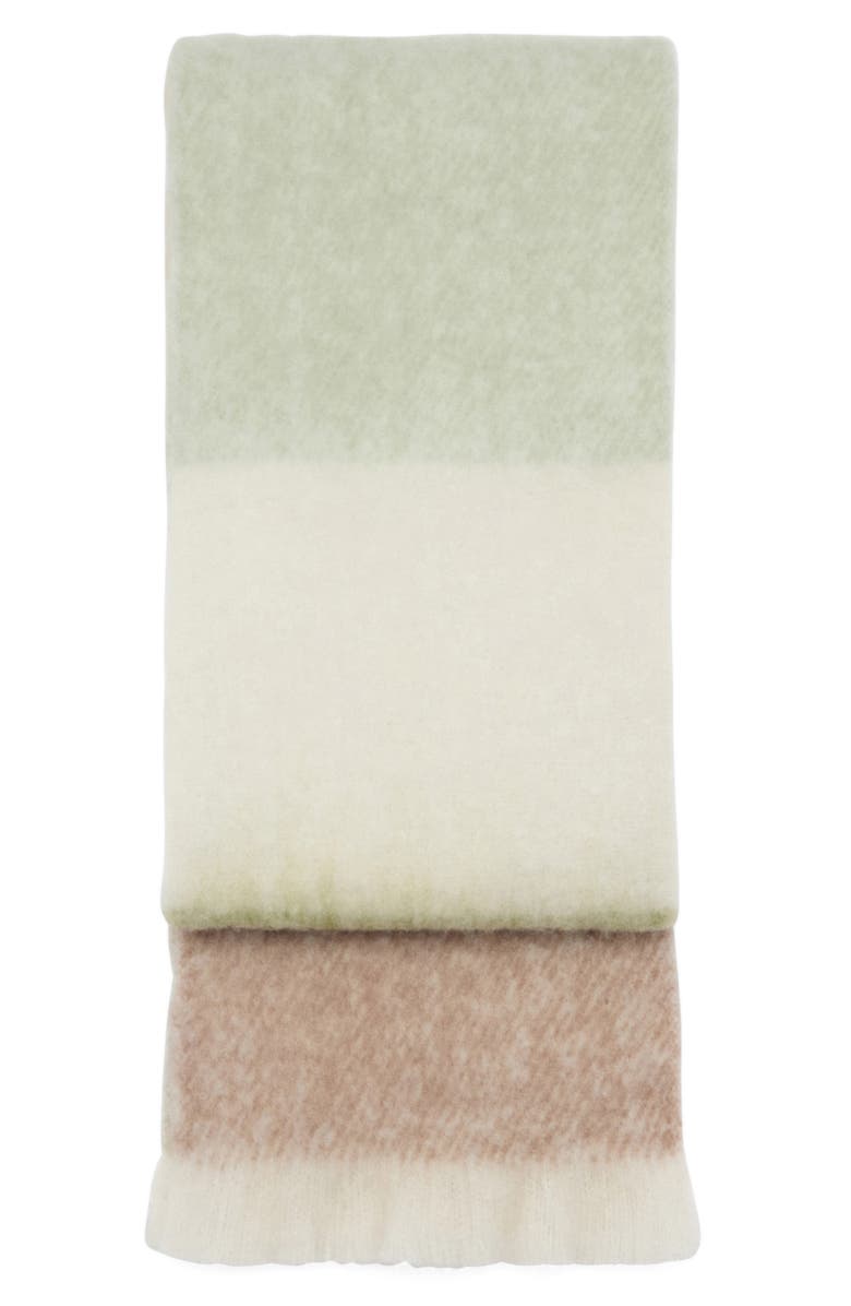 MANGO Colorblock Fringe Scarf, Main, color, 