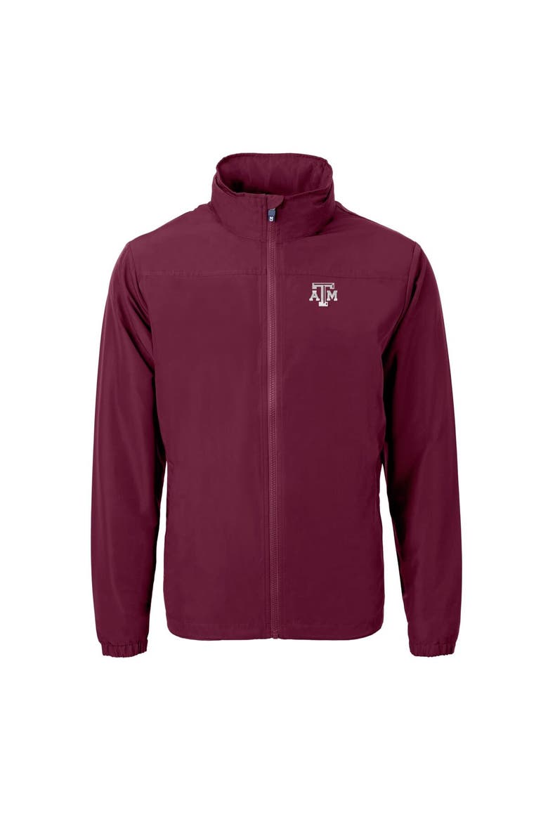Men's Cutter & Buck Maroon Texas A&M Aggies Charter Eco Recycled Full-Zip Jacket, Alternate, color, Maroon
