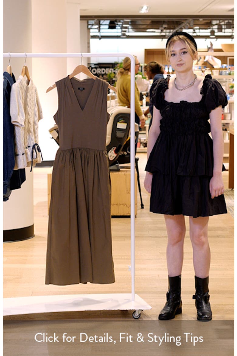 Winnie Mixed Media Midi Dress video