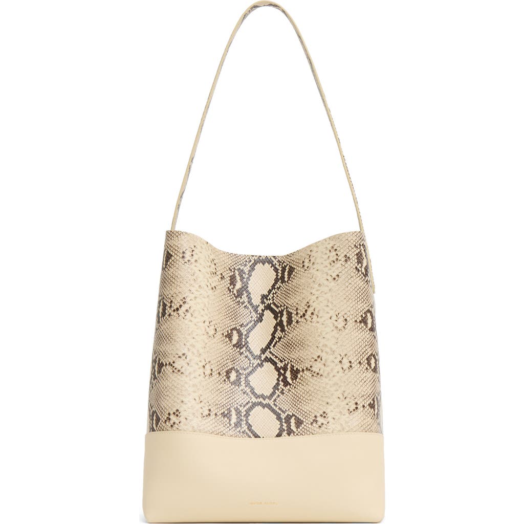 Mansur Gavriel Everyday Cabas Snakeskin Embossed Leather Tote In Multi
