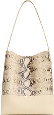 Mansur Gavriel Everyday Cabas Snakeskin Embossed Leather Tote