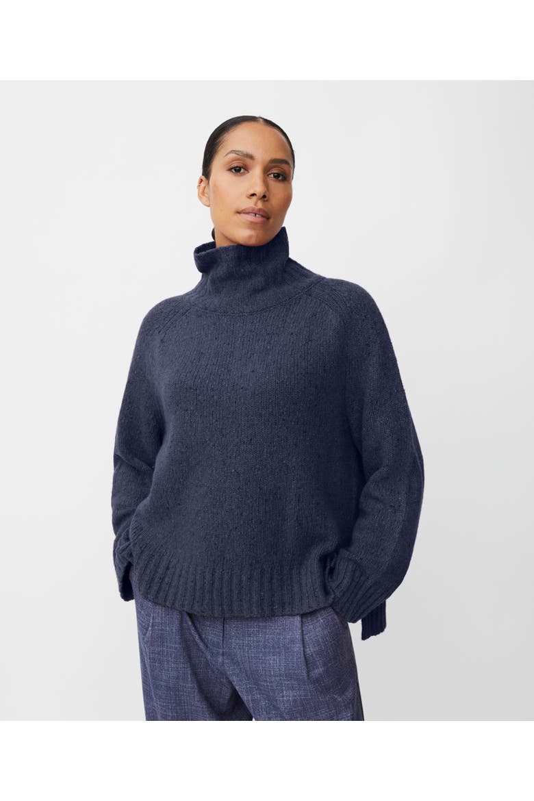 MaFenoria Turtle Neck Sweater, Main, color, Navy Blazer
