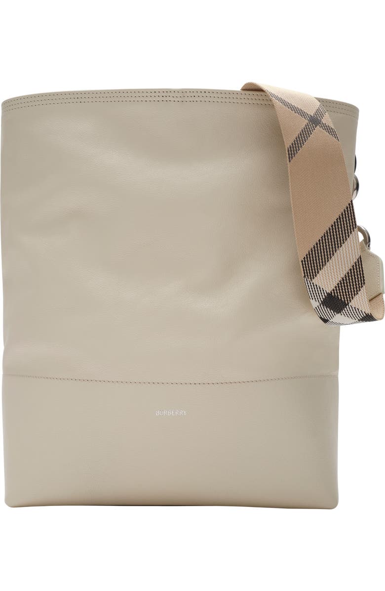Burberry Medium B Clip Bucket Bag, Main, color, Soap Beige