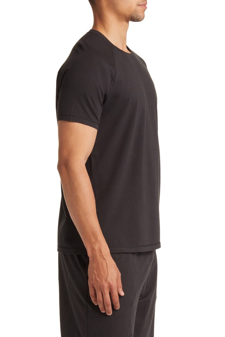 Pajama T-Shirt & Shorts, Alternate, color, BLACK