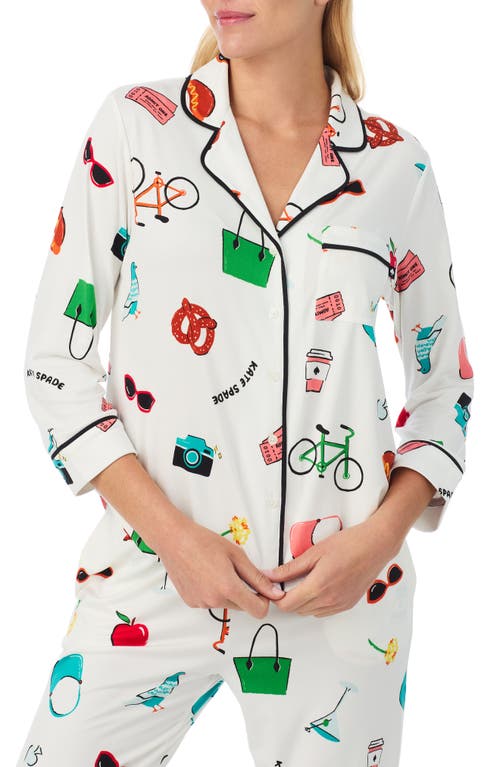 Kate Spade New York Print Pajamas In White