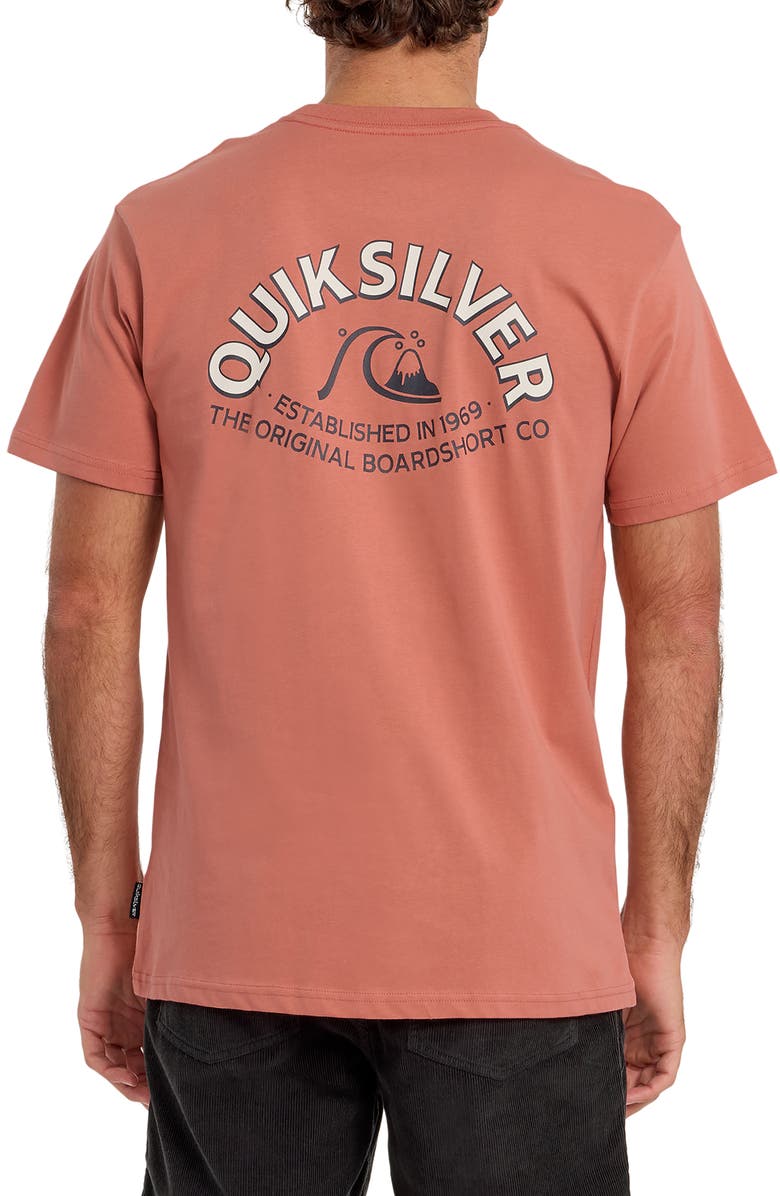 Quiksilver Bubble Arch Cotton Graphic T-Shirt, Alternate, color, Desert Sand