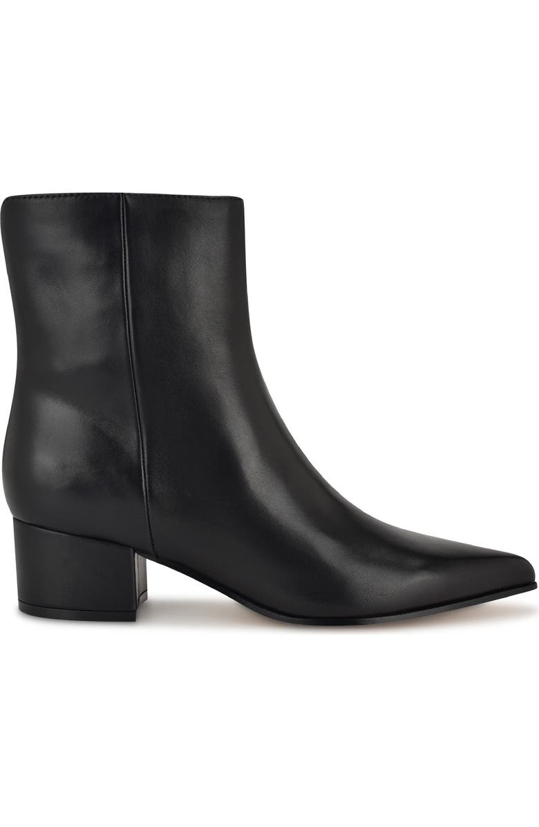 Nine West Maribu Pointed Toe Bootie, Alternate, color, Black Leather
