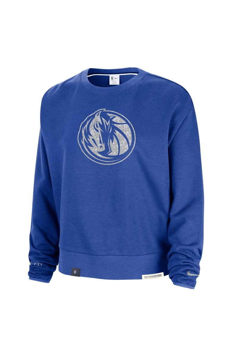 Nike Women's Nike Blue Dallas Mavericks Standard Issue Courtside Performance Pullover Sweatshirt, Alternate, color,