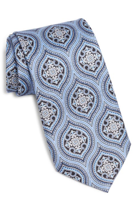 Moroccan Tile Print Silk Tie