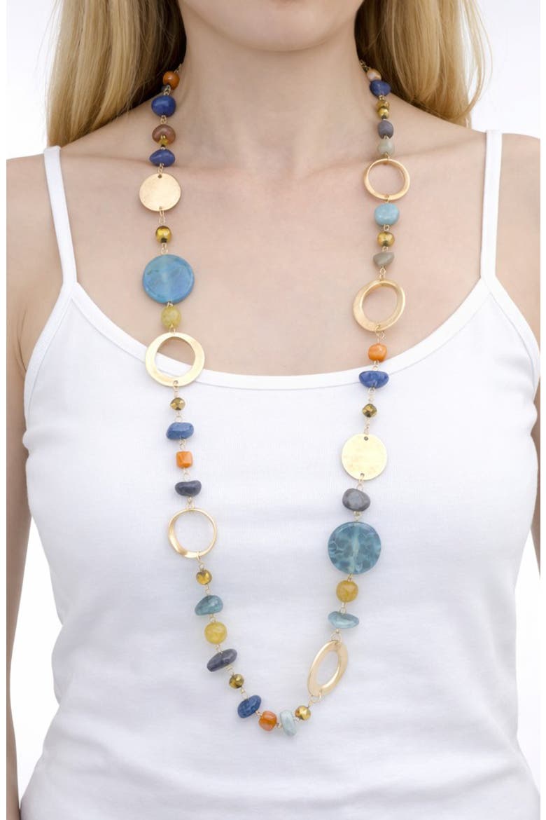 Maya Necklace, Alternate, color, GOLD