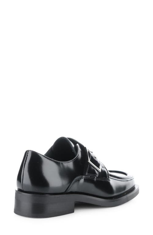 Bos. & Co. Eliza Moc Toe Monk Strap Loafer In Black