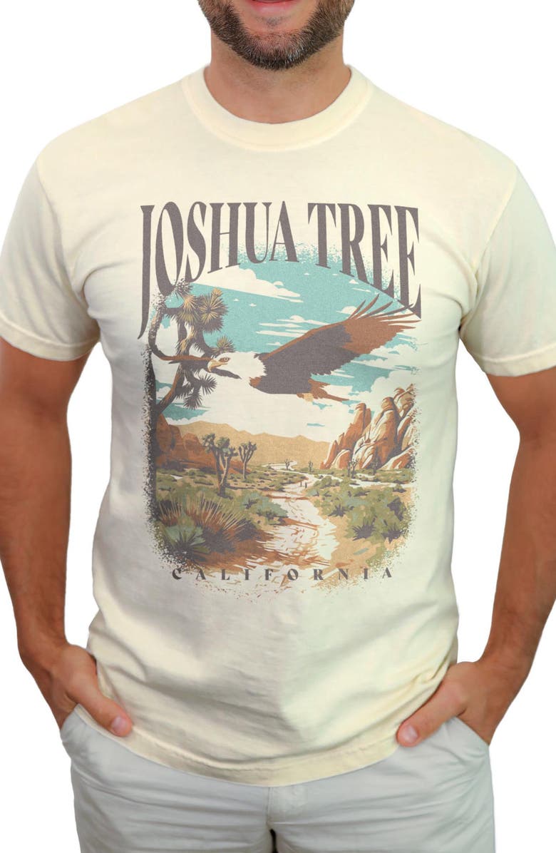 Lost Gods Men's Lost Gods Retro Joshua Tree Eagle Scene  Graphic T-Shirt, Main, color, Ivory