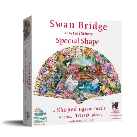 Swan Bridge 1000 piece Jigsaw Puzzle for Adults Special Shape