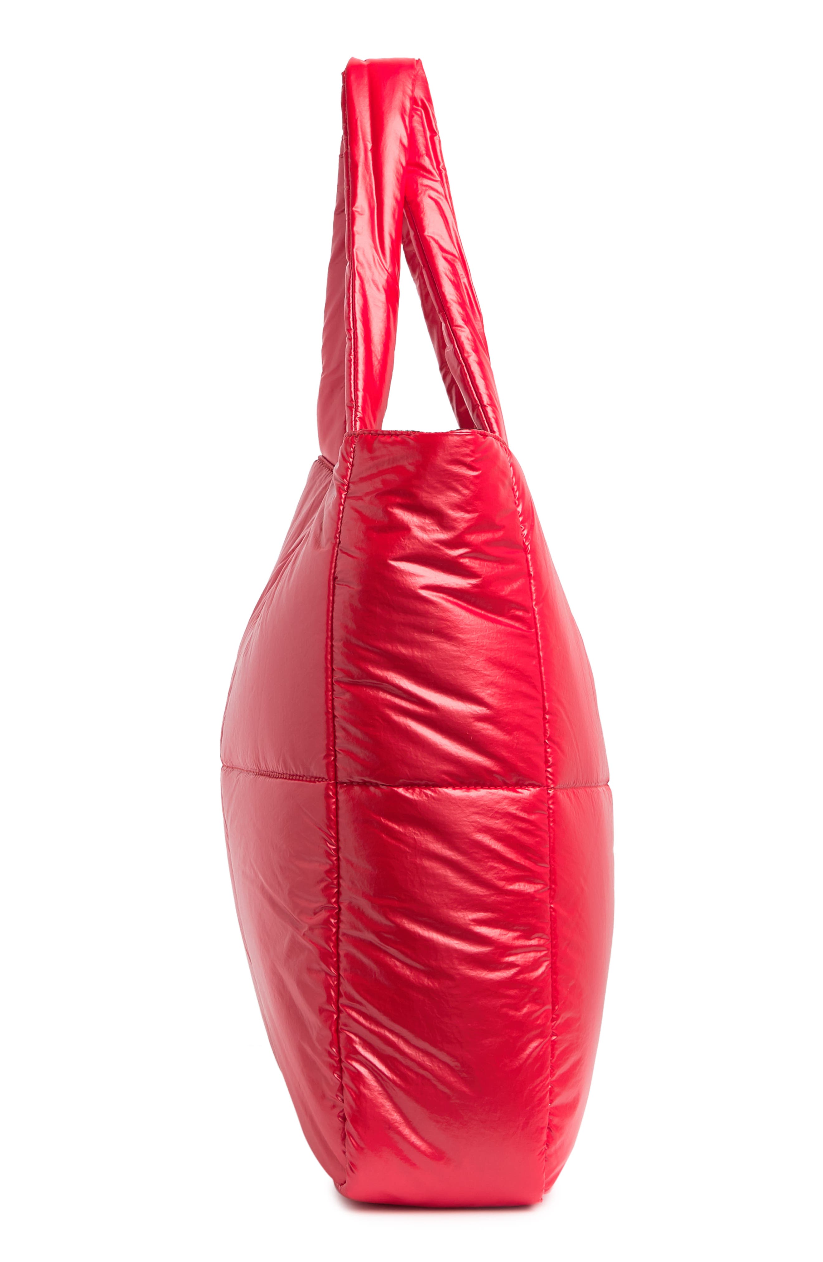 Circus by Sam Edelman Gwen Quilted Puffer Tote Bag, Alternate, color, FIREY RED
