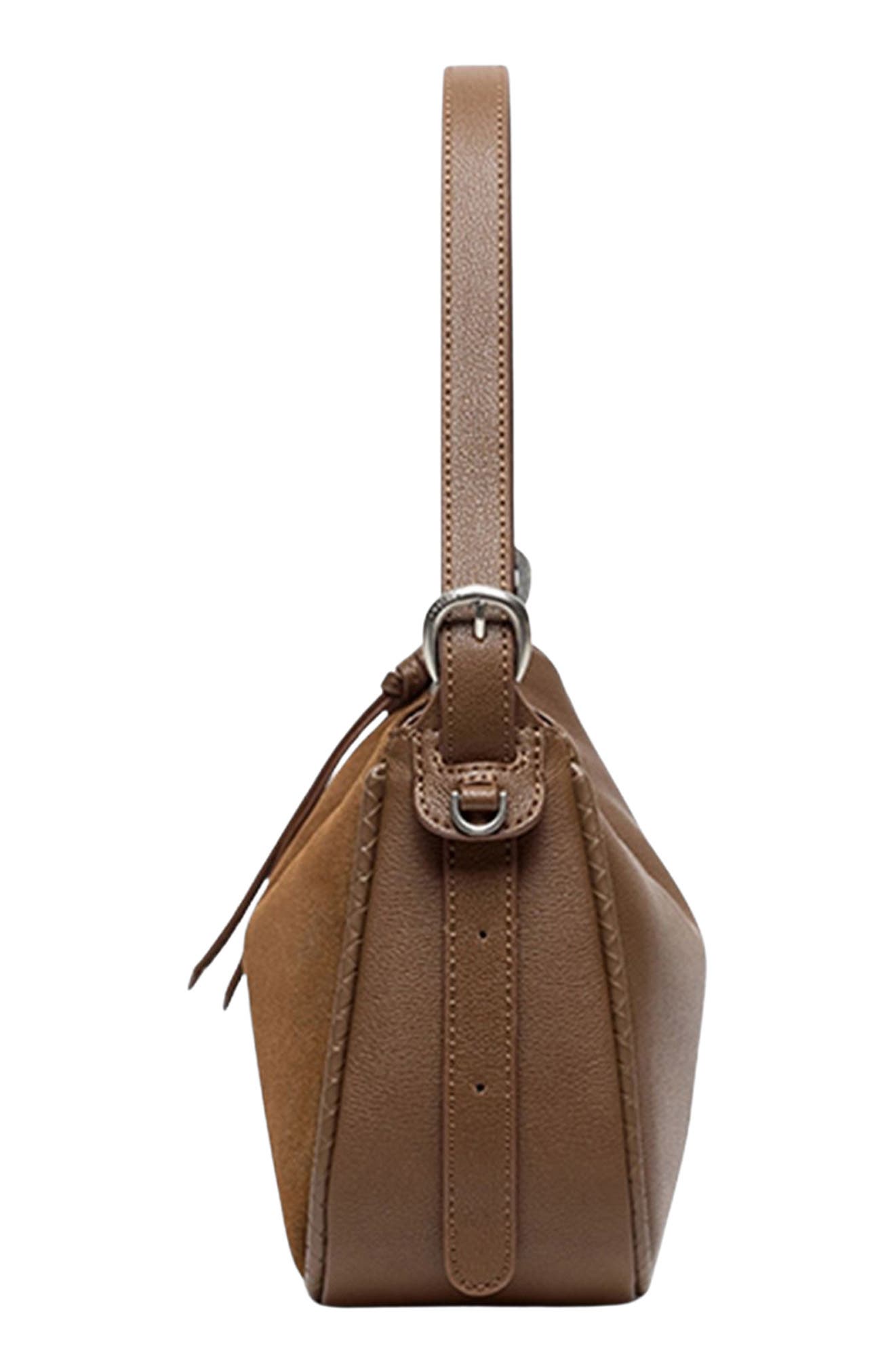 Oryany Small Lauren Leather Shoulder Bag, Alternate, color, Cappuccino