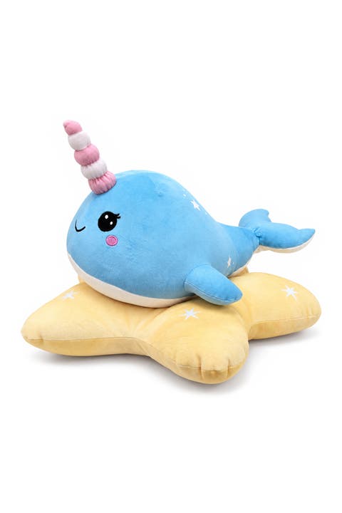 Celeste Narwhal On Star Pillow Plush Toy