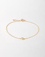 Edge of Ember Solid Gold Heart White Sapphire Bracelet