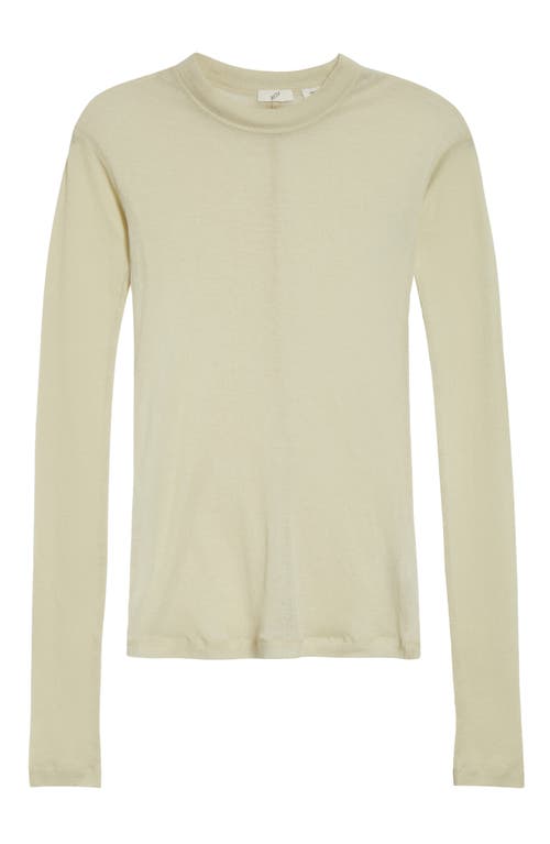 Bite Studios Semisheer Organic Cotton Rib Jersey Top In Lime Blossom