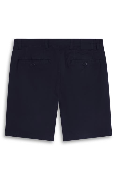 Bugatchi Presley Flat Front Stretch Cotton & Lyocell Chino Shorts In Black