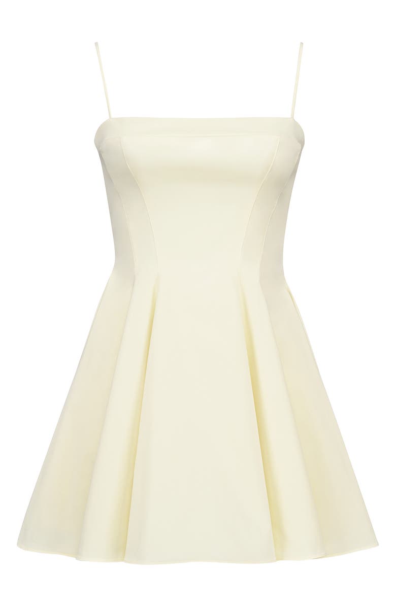 HOUSE OF CB Dolly Stretch Cotton Fit & Flare Cocktail Dress, Alternate, color, Lemon
