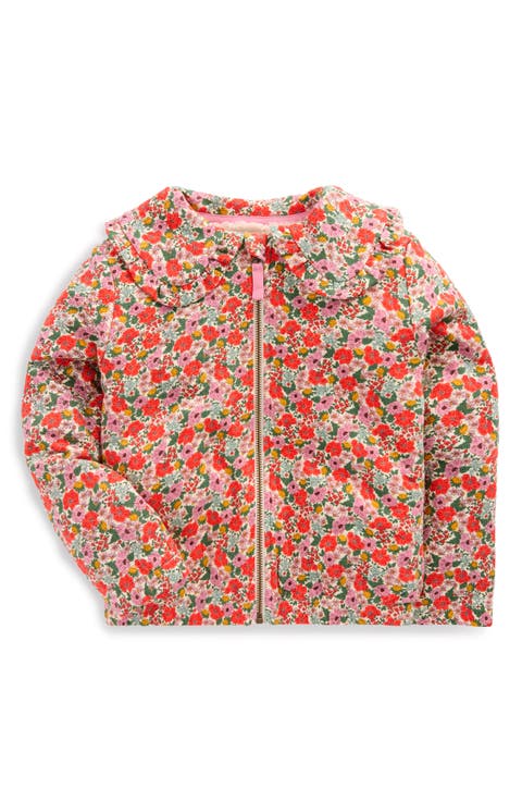 Kids' Printed Floral Zip Front Top