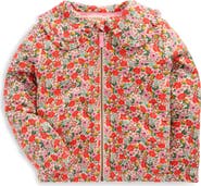 Mini Boden Kids' Printed Floral Zip Front Top