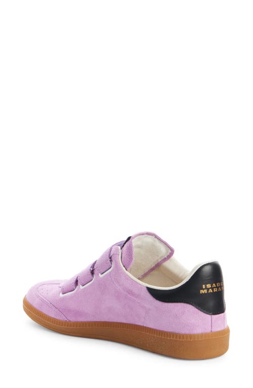 Isabel Marant Beth Mixed Leather Triple-grip Sneakers In Mauve/beige