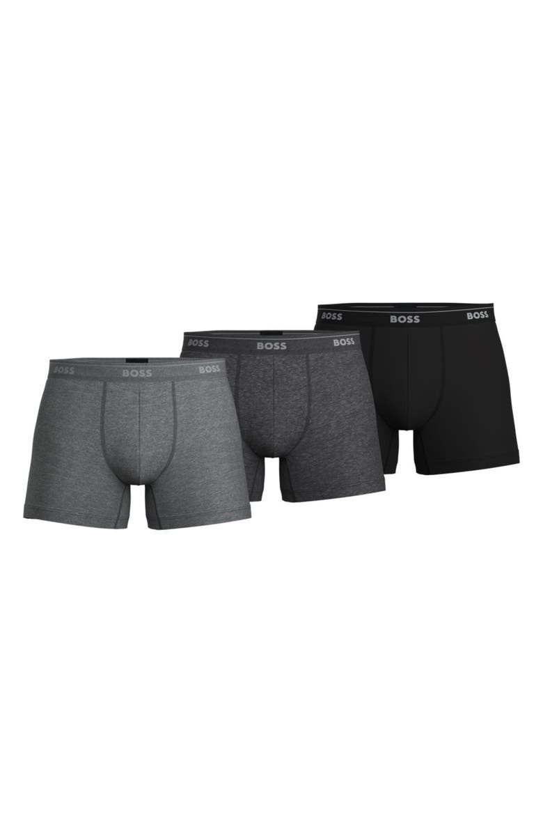 BOSS 3-Pack Classic Cotton Boxer Briefs, Main, color, Open Grey